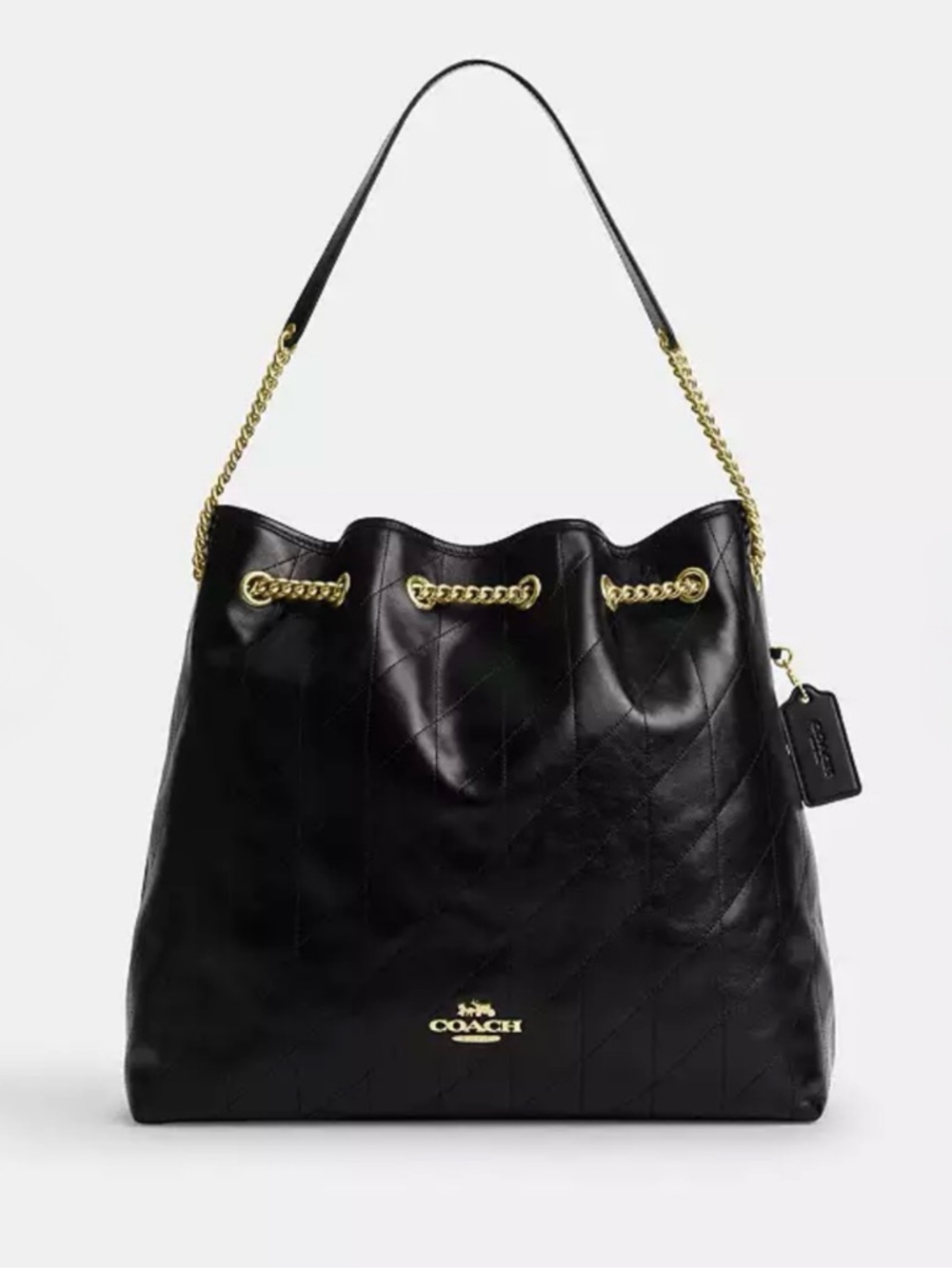 Coach Black Evelyn Shoulder Bag - Picture 2 of 10